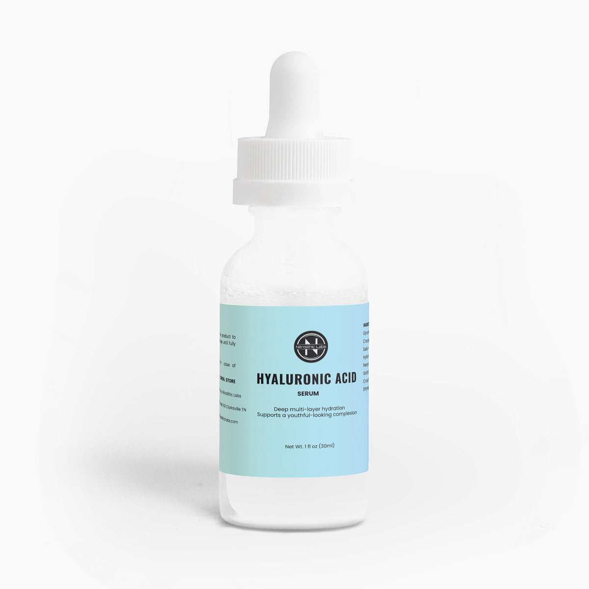 Hyaluronic Acid Serum product package front label