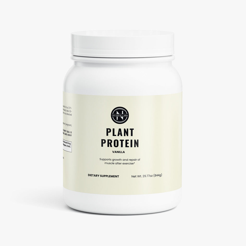 Vegan Plant Protein (Vanilla) product package front label
