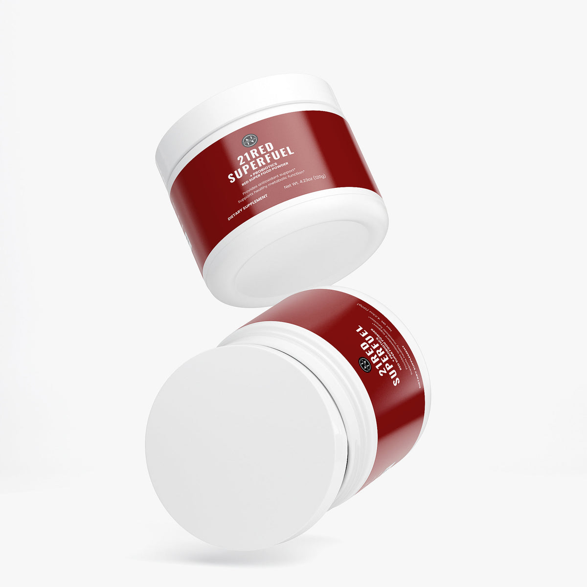 21RED SuperFuel +Probiotics - Red Super Foods Powder product package arrangement on white background
