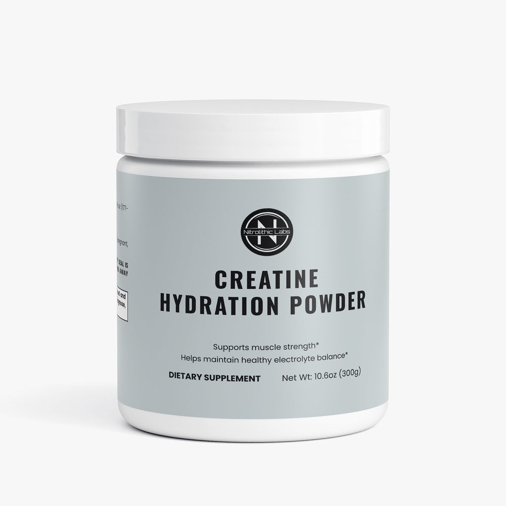 Nitrolithic Creatine Hydration Powder – Zesty Lemon product package front label