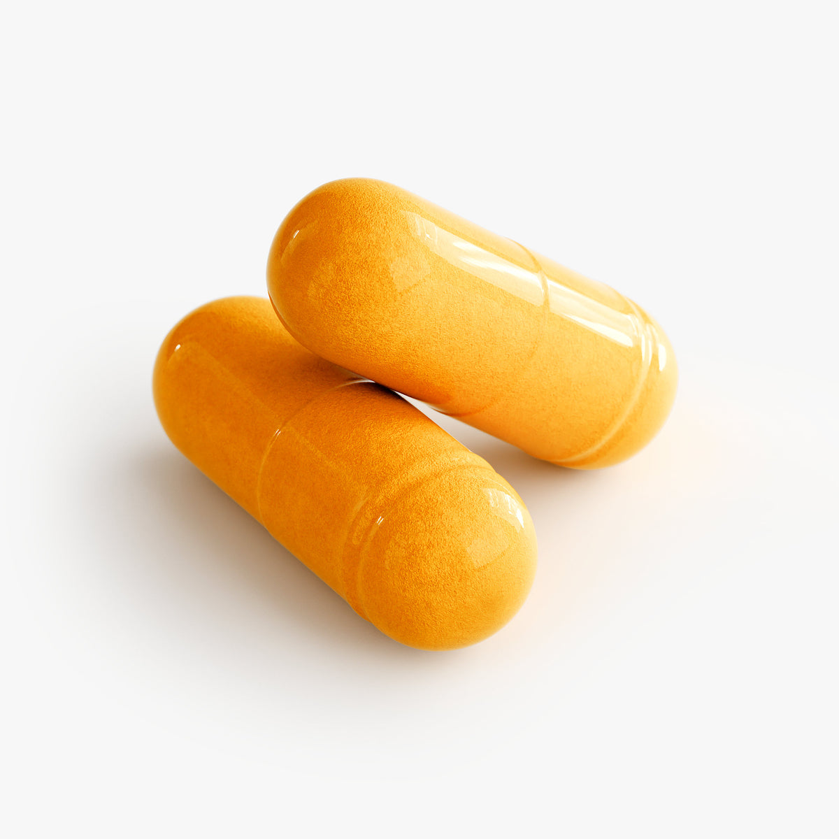 Close-up of Turmeric Synergy with BioPerine capsules