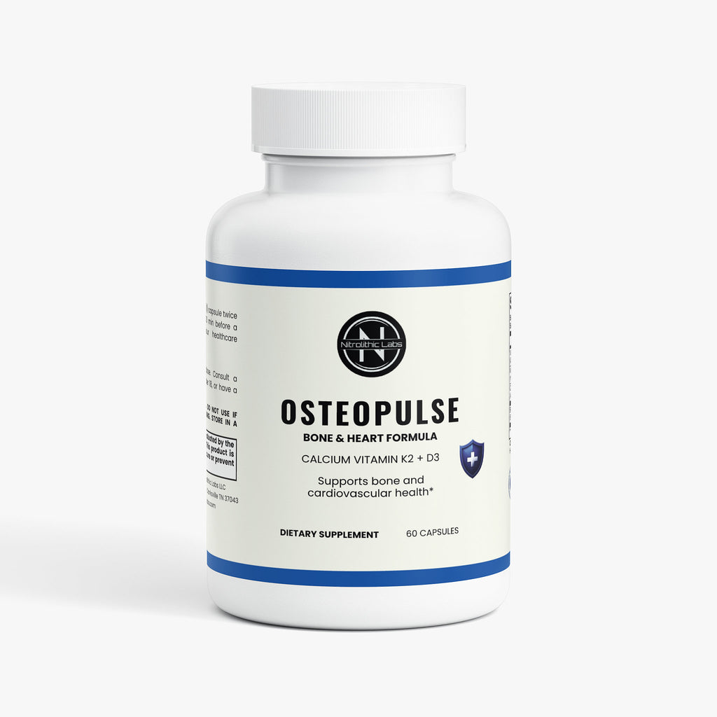 OsteoPulse Calcium D3 K2 Formula product package front label
