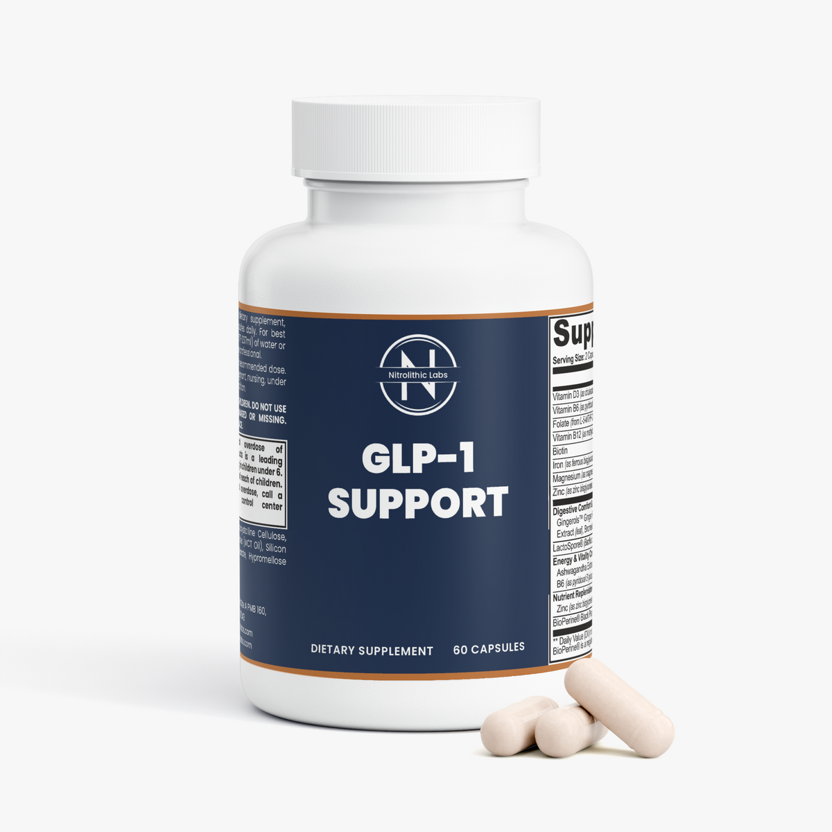 GLP-1 Support bottle with capsules